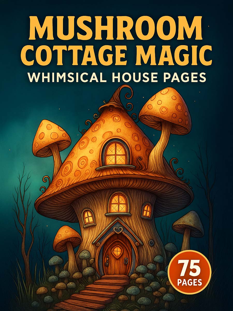 Mushroom-Cottage-Magic-–-Whimsical-House-Pages-75-Pages